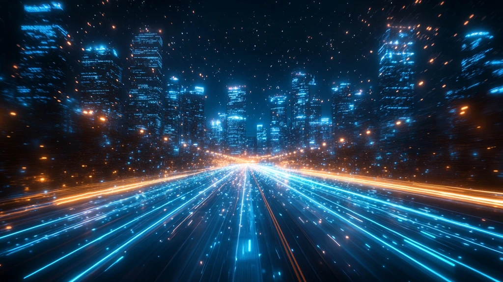 科技高速隧道夜景