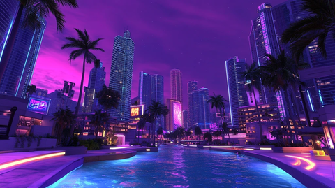 霓虹灯与摩天楼