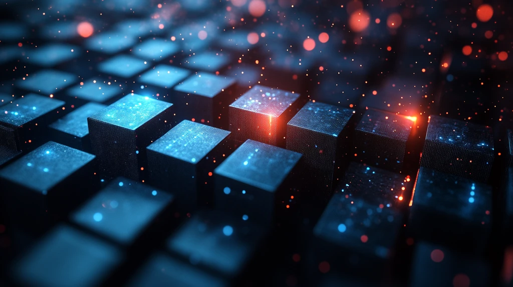 科技蓝线立方分布