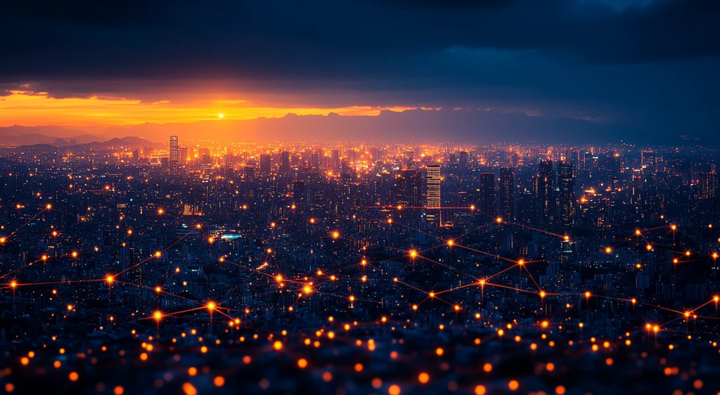 数字网络城市景观