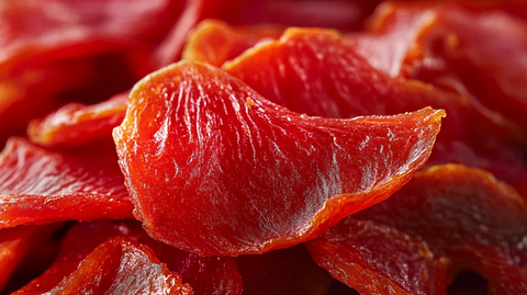 整齐摆放的果干果脯