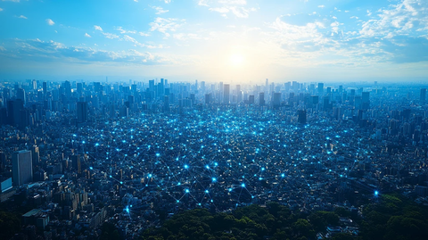 数字网络城市连接