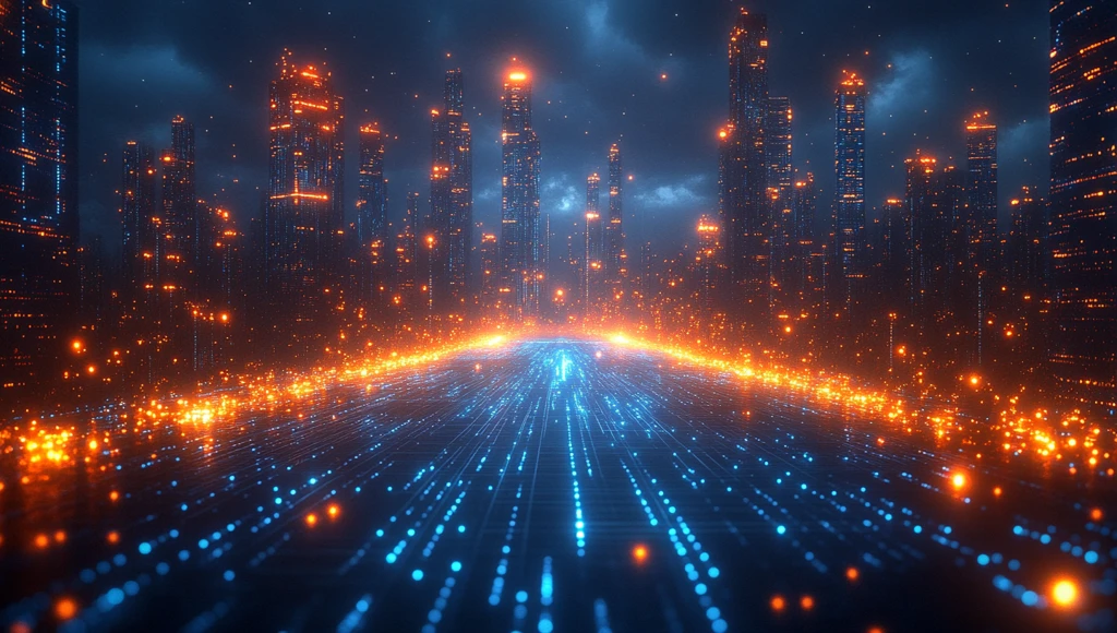 数据流动都市夜