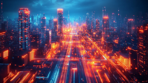 霓虹街道城市网格