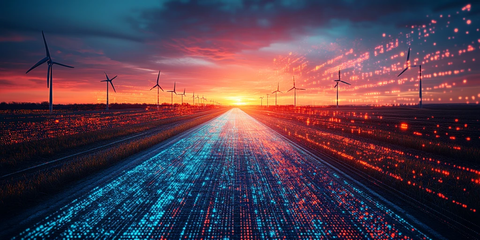 管道风力发电机日落