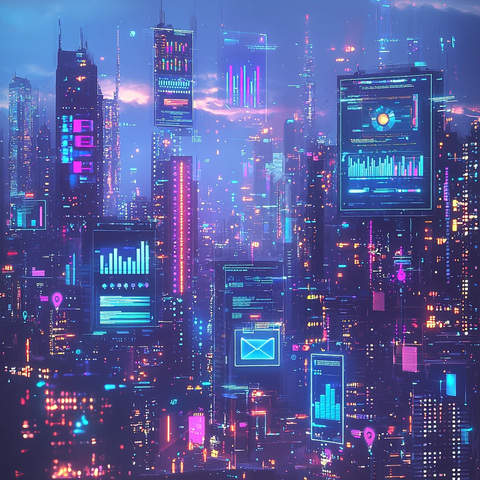 数据策略城市夜景