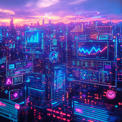 数据策略城市夜景