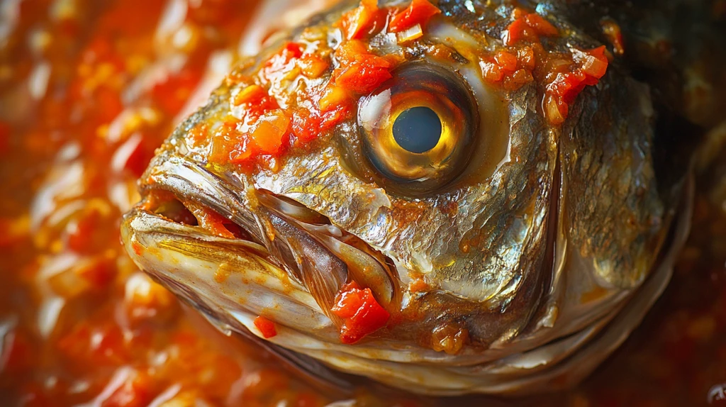 特写剁椒鱼头