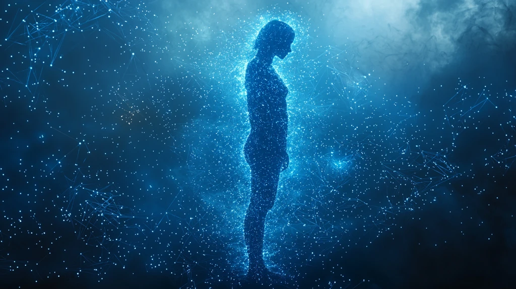 蓝色数字网人体