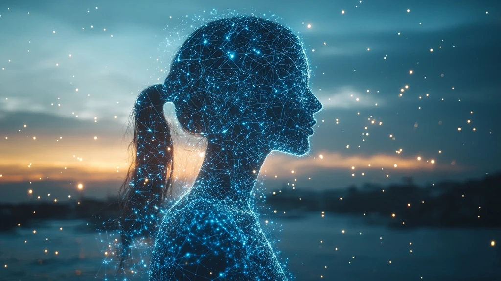 蓝色数字网人体