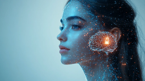 白底蓝光脑图锁