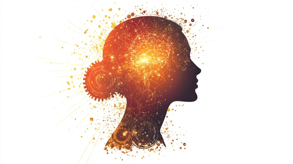 人像头脑齿轮光芒