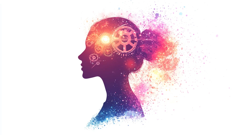 人像头脑齿轮光芒