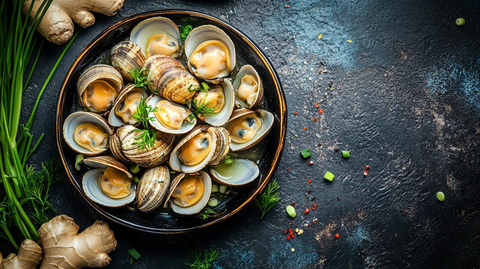 鲜蛤蜊葱