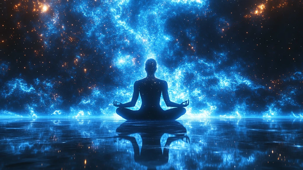 宇宙蓝色身影线形