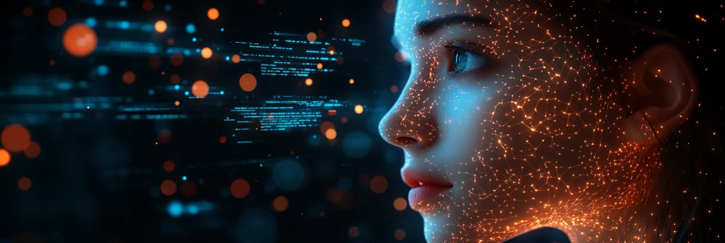 数字界面蓝绿光