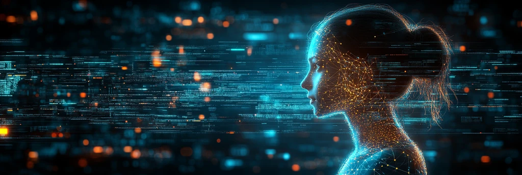 数字界面蓝绿光