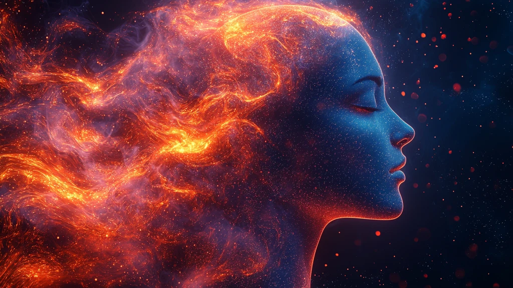 人类轮廓思维流动