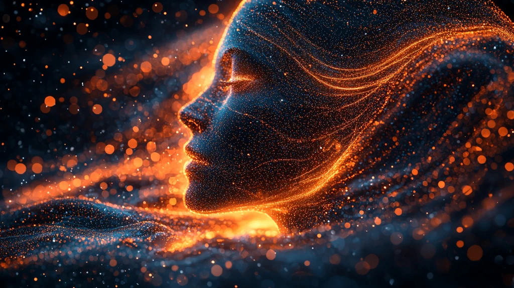 人类轮廓思维流动