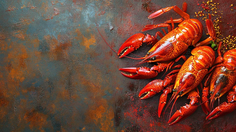 龙虾食材背景
