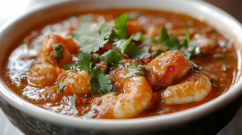 红汤虾仁