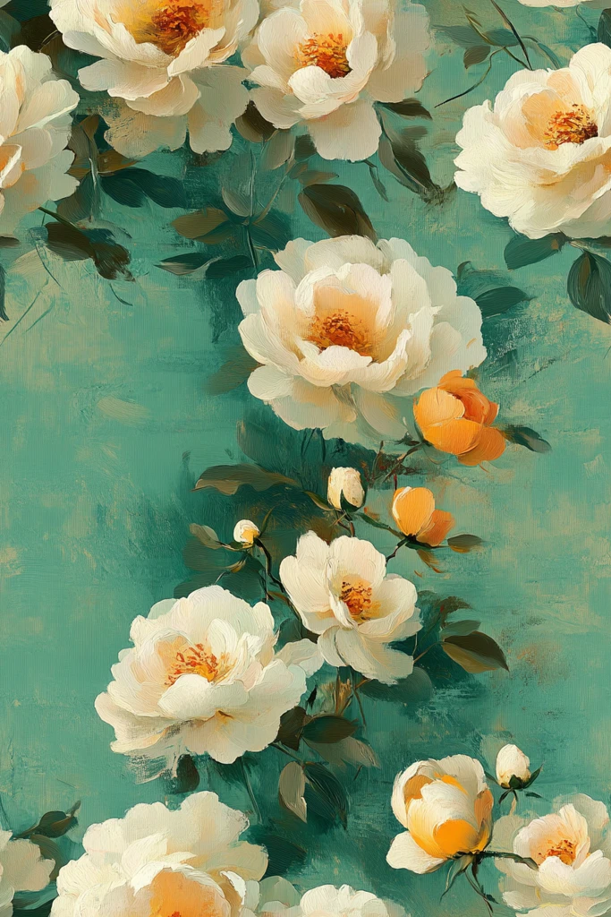 白牡丹黄玫瑰图