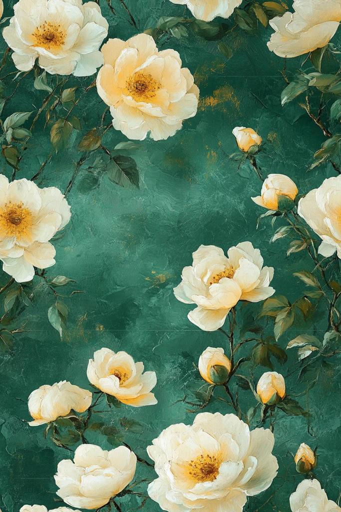 白牡丹黄玫瑰图