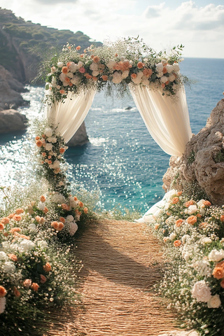 海草编织婚礼祭坛