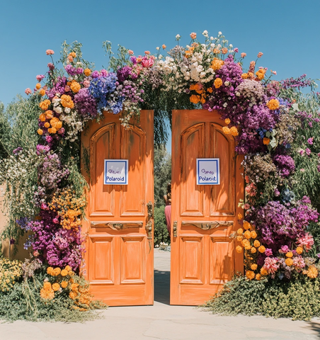 婚礼拱门与双木门