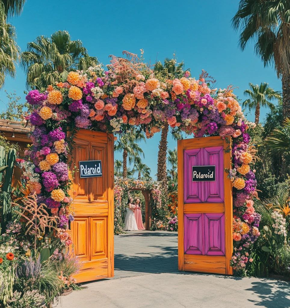 婚礼拱门与双木门