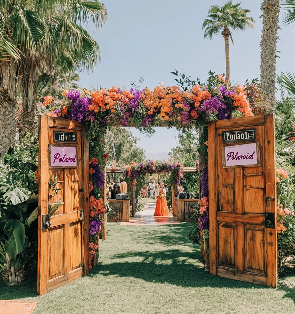 婚礼拱门与双木门