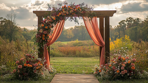 婚礼拱门背景