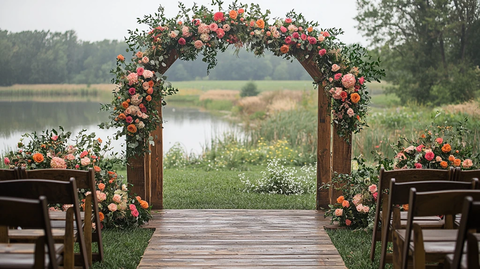 婚礼拱门背景