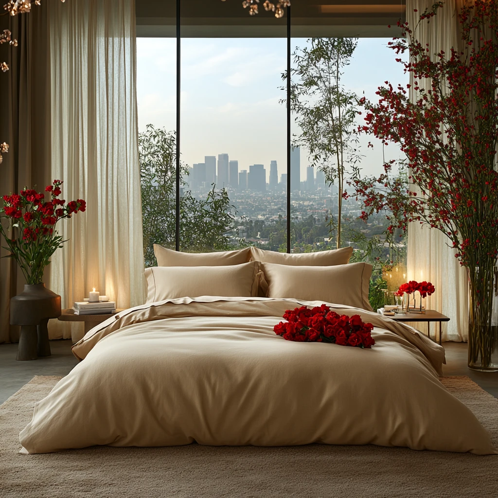 竹制床品洛杉矶拍摄