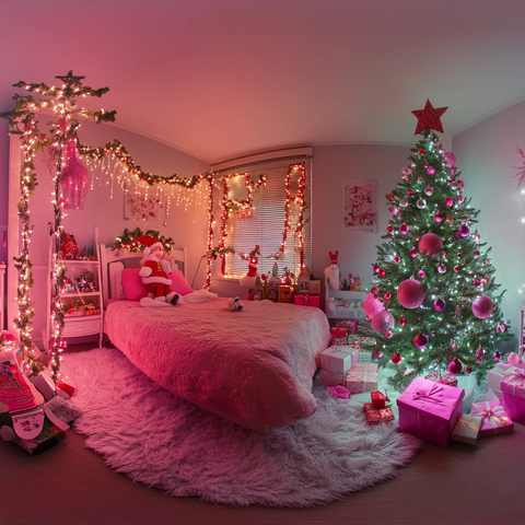 圣诞女孩房间全景