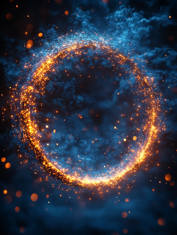 蓝光圈与金色光