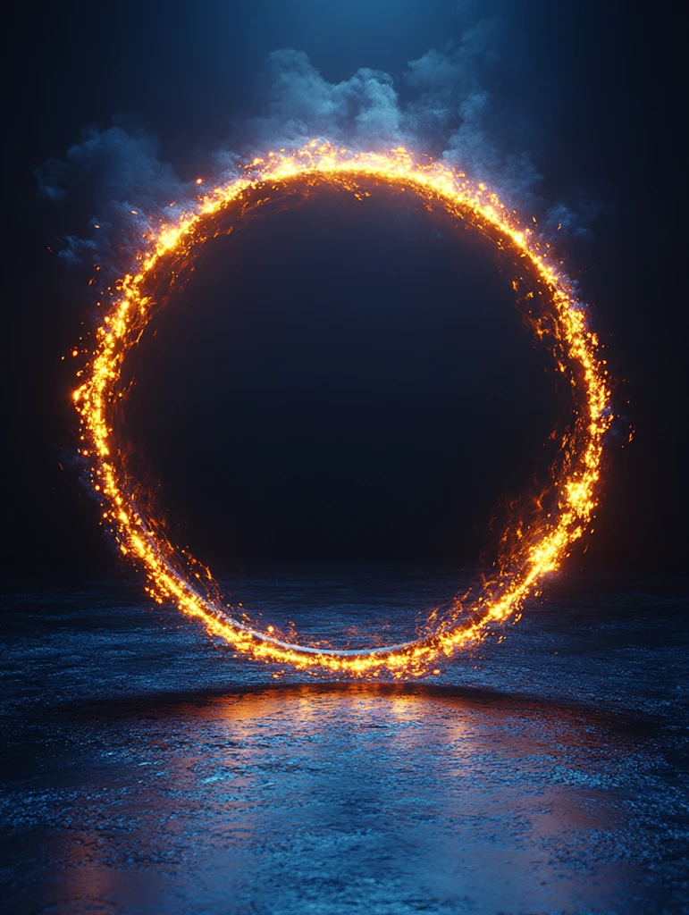 蓝光圈与金色光