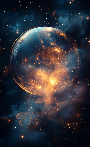 气泡星球发光图