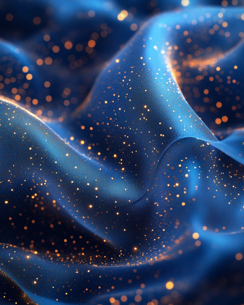 蓝金渐变流线背景