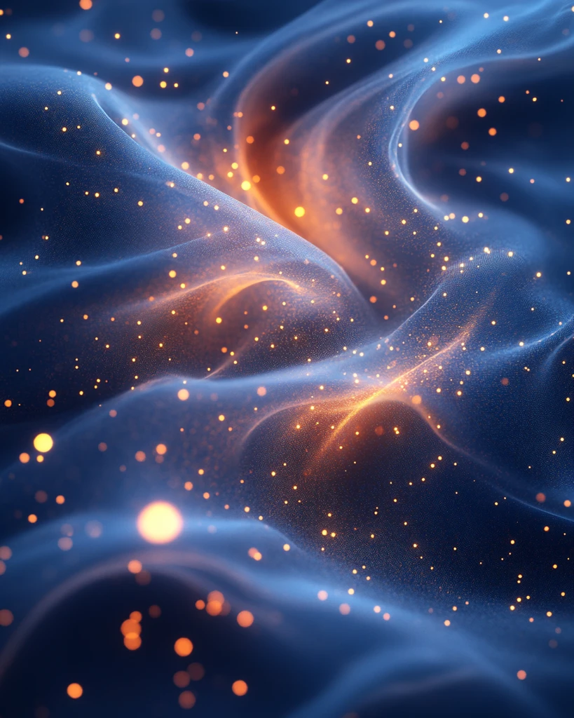 蓝金渐变流线背景