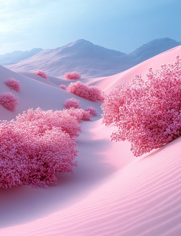 粉沙蓝天留白设计