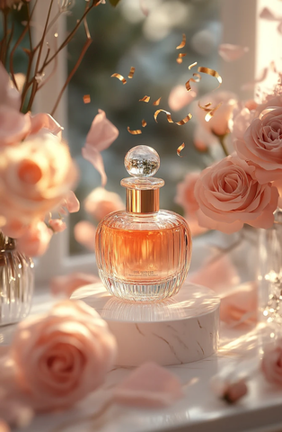 玫瑰金带面霜瓶