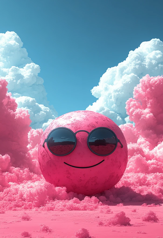 蓝粉背景简约图