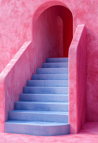 粉色蓝色楼梯组合