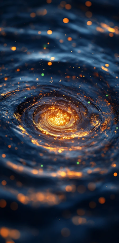 金色漩涡光线浮点