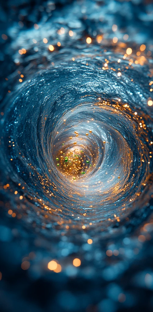 金色漩涡光线浮点