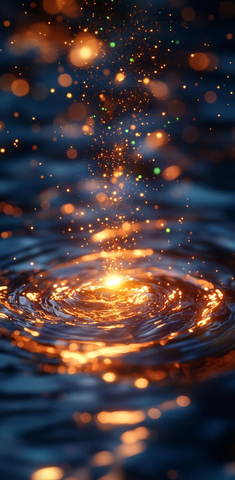 金色漩涡光线浮点