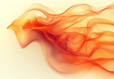 橙色波纹线条图