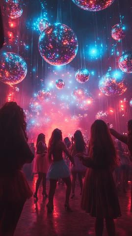 镜球激光舞蹈派对