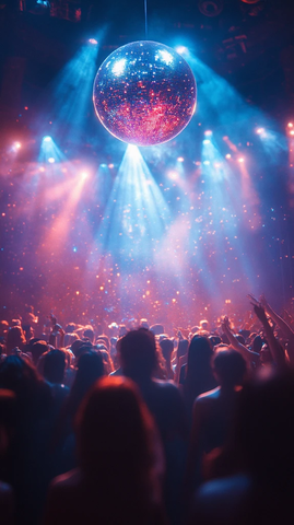 镜球激光舞蹈派对